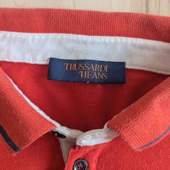 🇮🇹Trussardi Red Polo Shirt with Classic Design - Picture 9 of 13